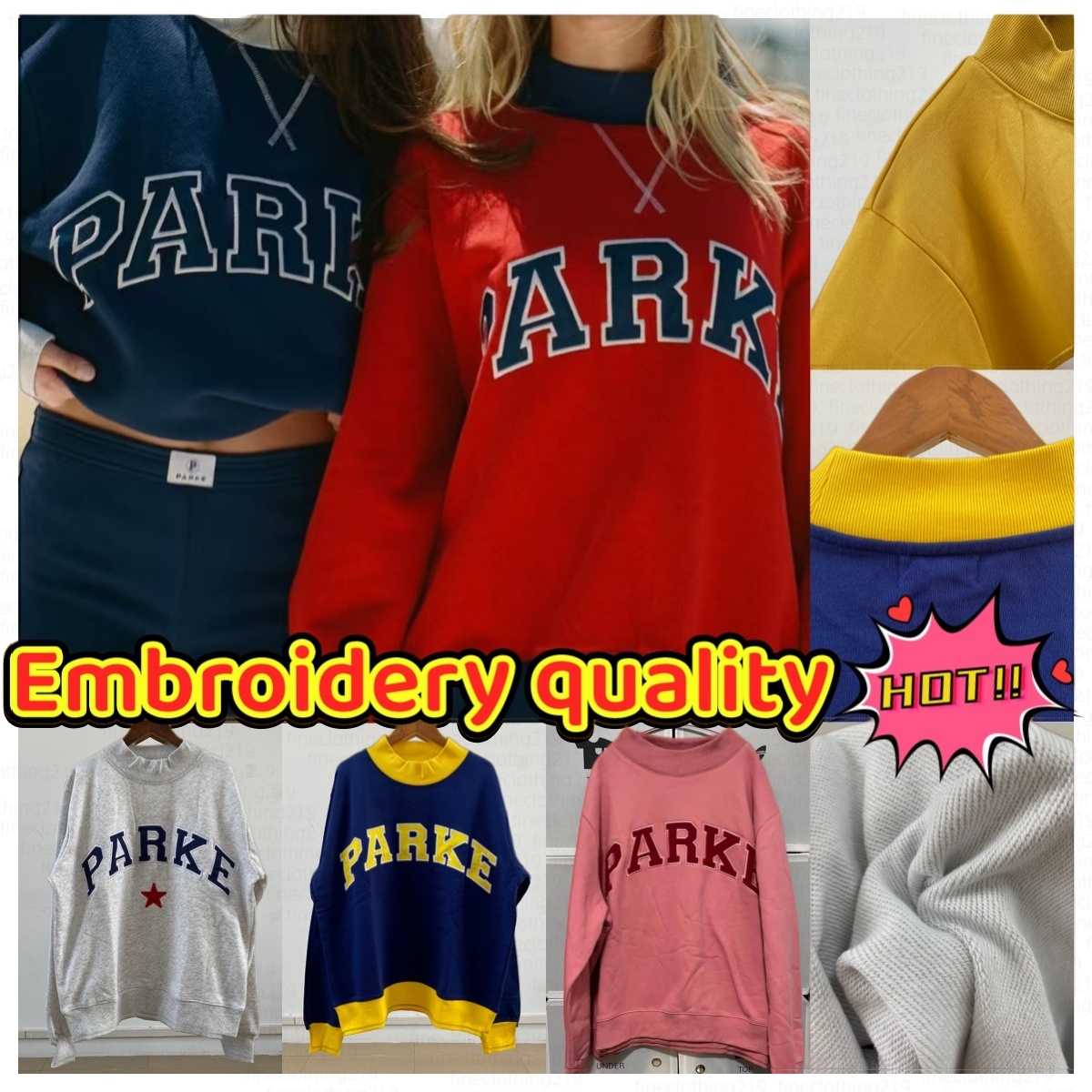 Par ke Womens Mockneck Sweatshirt Hoodie for Spring Autumn Outdoor Casual Wear Loose Fit Designer Pa rke Yoga Hoodie Tracksuit Hoodie in S-3XL