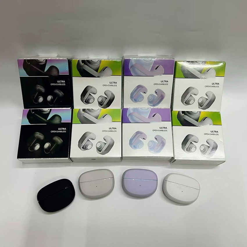 New Bluetooth 5.3 BS Ultra Open Earbuds V12 Wireless Earphones Tws Sport Earbuds HD Mic Call Ear Clip Waterproof In Ear Touch Control Gaming Earphones For Cell Phone box