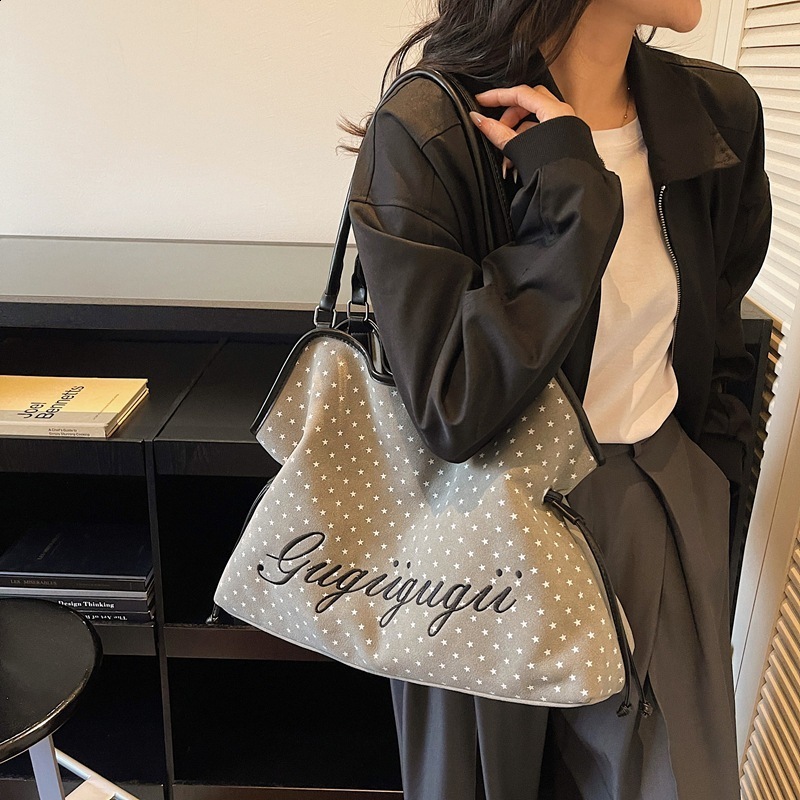 Polka Dot Patchwork Tote Bag Wing-shaped Small Handbag Fashion Womens Cool Underarm Shopping Bag Unique Purse 260104