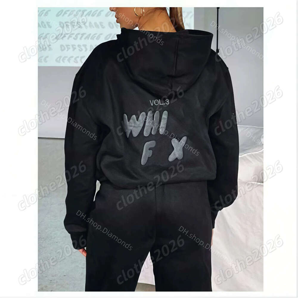Designer Foxset Hoodie Hot-Selling Spring Autumn Winter White Foxhoodie Sports Letter Sweatshirt Fleece Set 274