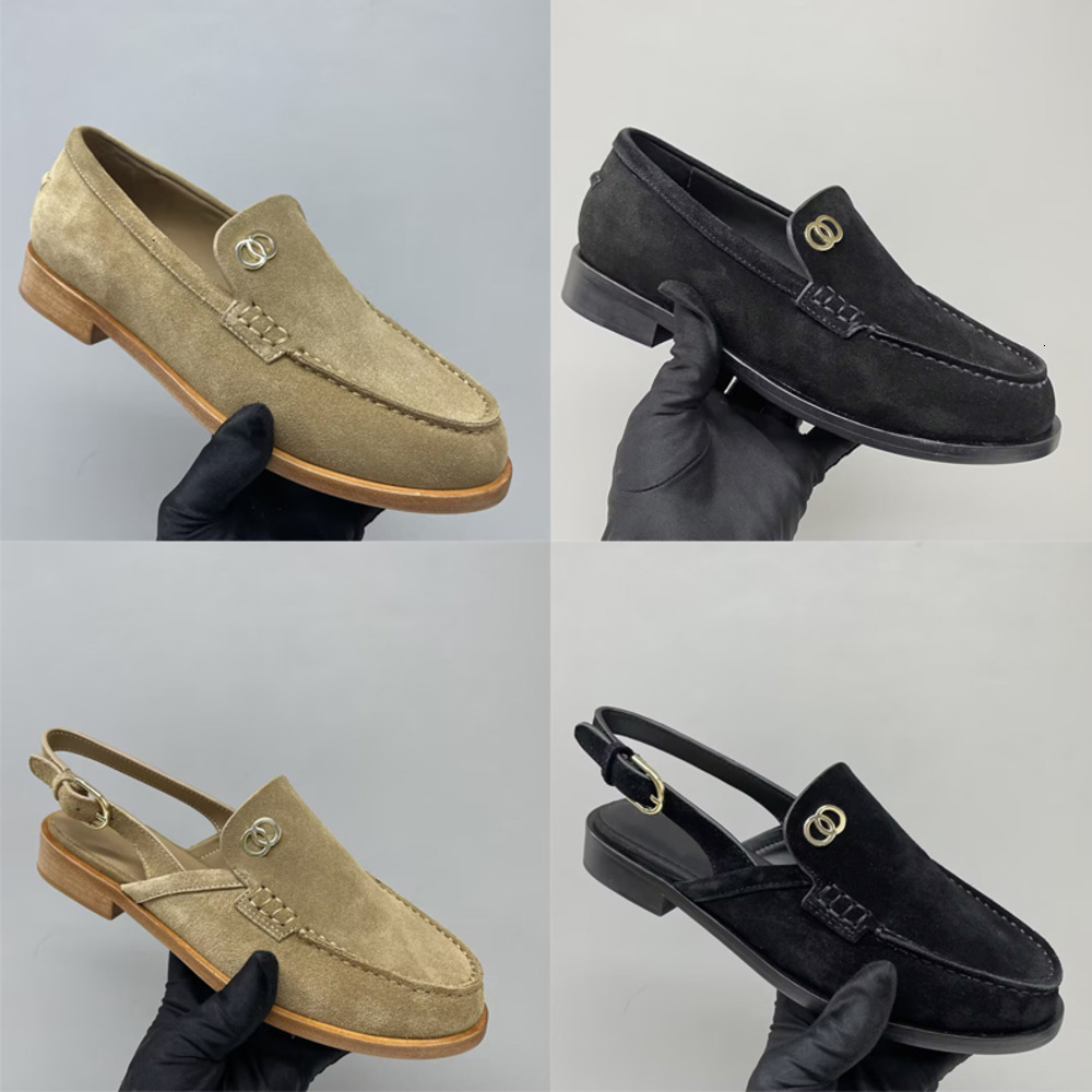 Designer Women High Quality Loafers Formal Shoes Ballet Flats Round Toe Women Dress Shoes Women Slingback Sandals 1044