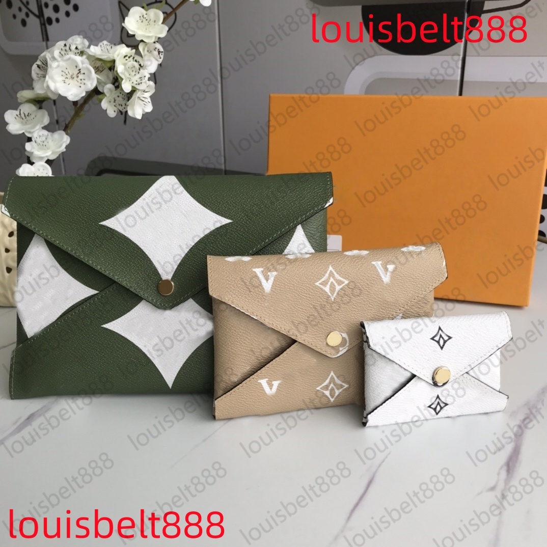 Womens designer clutch bag luxurys Pochette Kirigami wallets classic flower letter envelope card holders High-quality ladies fashion coin purse 3 pieces-in-1 bag