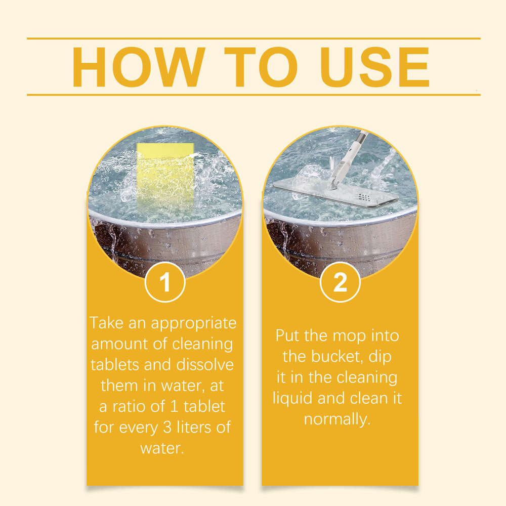 JAKEHOE Household Floor Stain Removal Descaling Brightening Multi-Functional Mopping Cleaning Tablets S260202