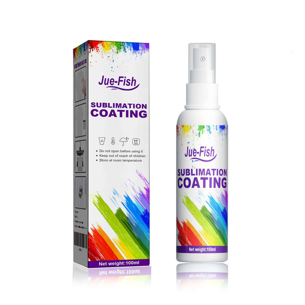 Jue-Fish Sublimation Coating Spray Clothing Iron-on Heat Transfer Wear-resistant Stain-resistant Multi-purpose Good Adhesion S260202