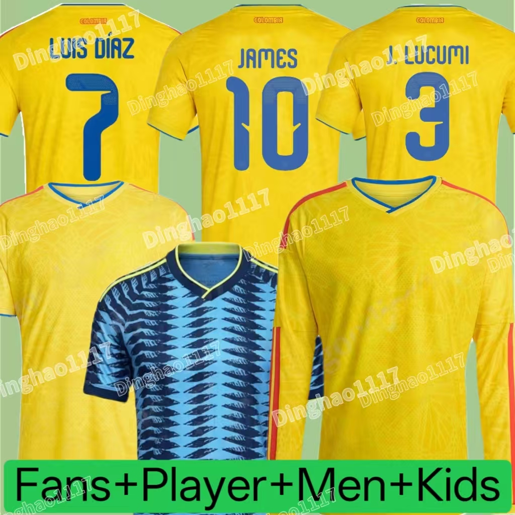 colombia Centenary soccer jersey 100-years anniversary 2026 2027 james L.DIAZ J.LERMA Copa America Home away men kids kit Football uniform fans player version