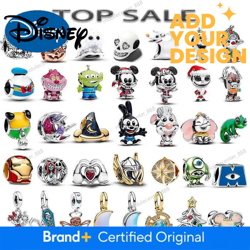 Disney New The Nightmare Before Christmas series Charm Beads Iron Man helmet charm fits Bracelet Necklace Pendant Jewelry gift H251220