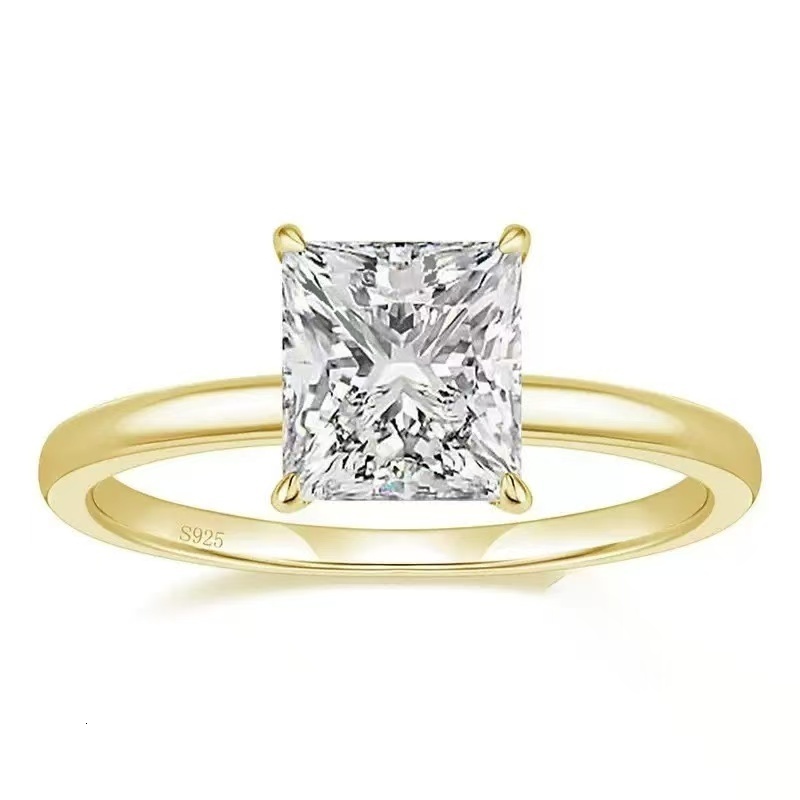 IGI Certified 2.5CT 14K 18K Solid Gold Engagement Ring CVD DEF VVS VS Lab Grown Princess Cut Diamond Ring for Women