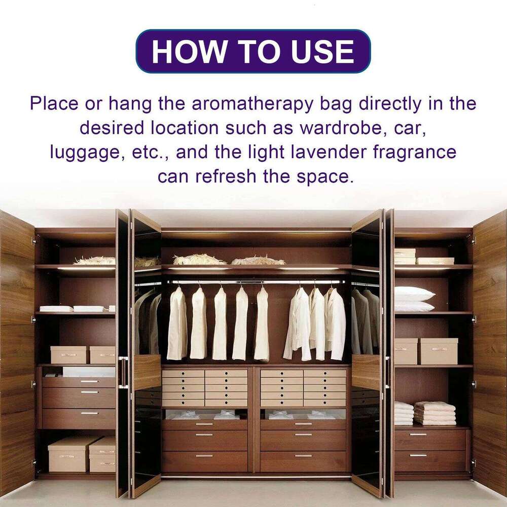 Jue-Fish Lavender Fragrance Pocket Deodorant Sachet for Car Home Wardrobe Shoe Cabinet Toilet S260202