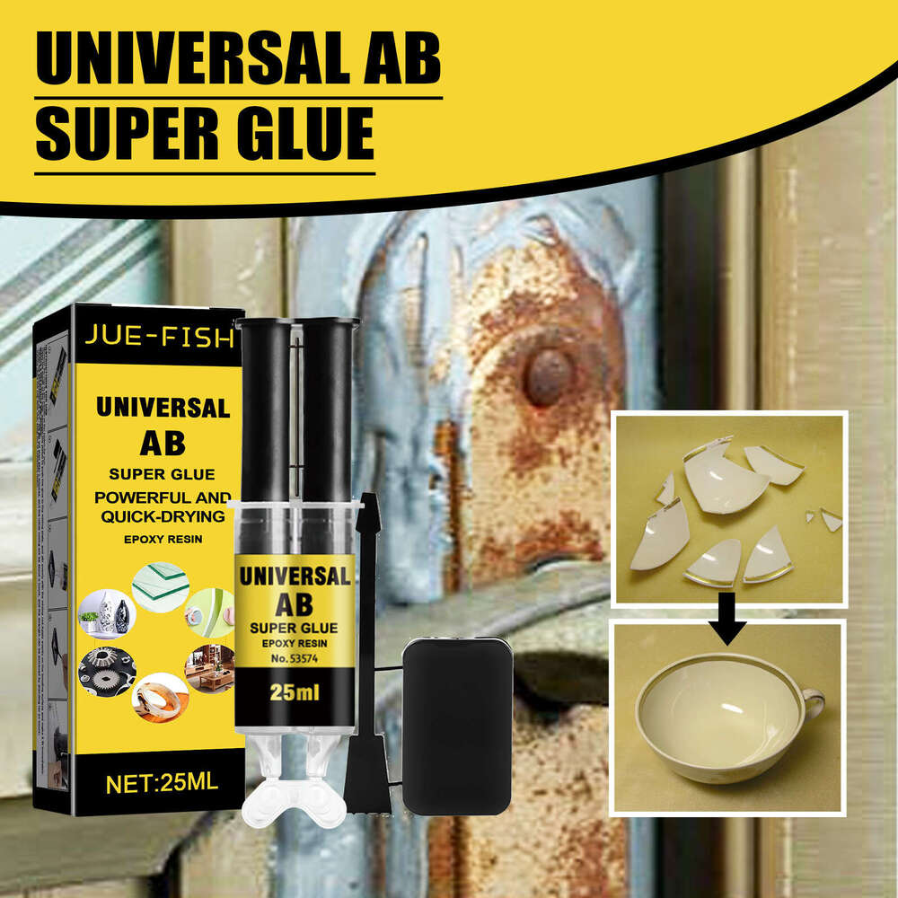Jue-Fish Casting Epoxy Resin AB Waterproof High Temperature Resistant Multi-functional Metal Crack Repair Glue S260202