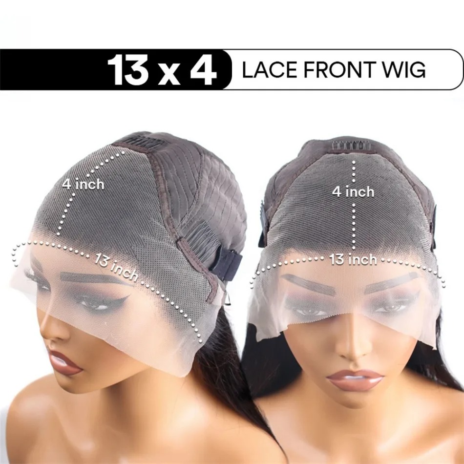 250 Density Human Hair Body Wave 13x4 HD Lace Frontal Wigs 30 40 Inch Black Loose Water 13x4 Lace Front Wig 5x5 Glueless Closure