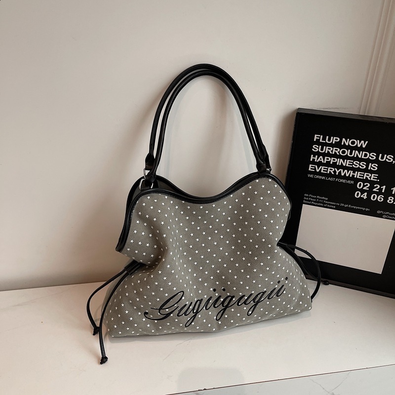 Polka Dot Patchwork Tote Bag Wing-shaped Small Handbag Fashion Womens Cool Underarm Shopping Bag Unique Purse 260104