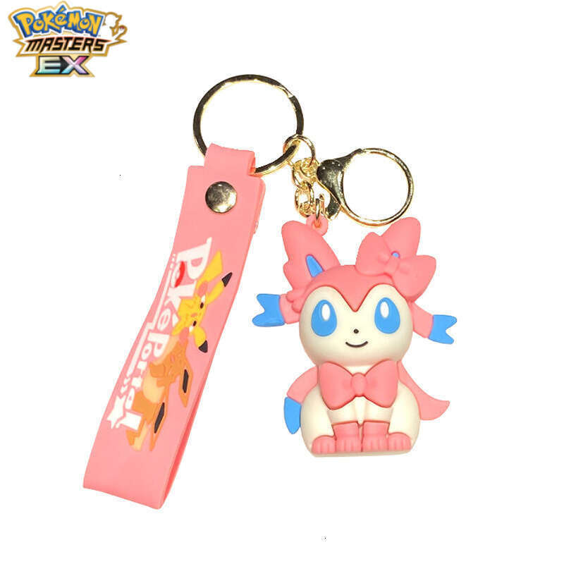 New Pokmon Cross-Border Eevee Cartoon Pikachu Keychain Creative Couple Gift Cute Car Bag Pendant L260203