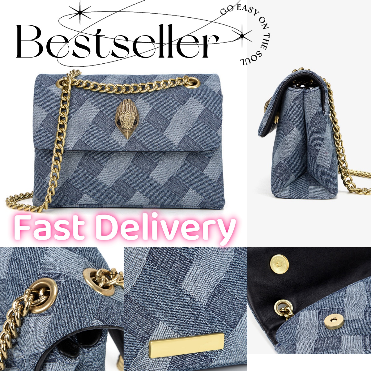 Kurtly Gegier Bag Designer Bag Luxury Bag London Bags Designer Women Bag Shoulder Bag Crossbody Bags Evening Small Heart Purse Fashion Crossbody Girls Strap Flap Sac