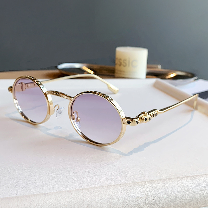 Designer Sunglasses Retro Classic Round Sunglasses For Men Women Metal Frame Vintage Luxury Fashion Unisex Shade With UV400 Protection
