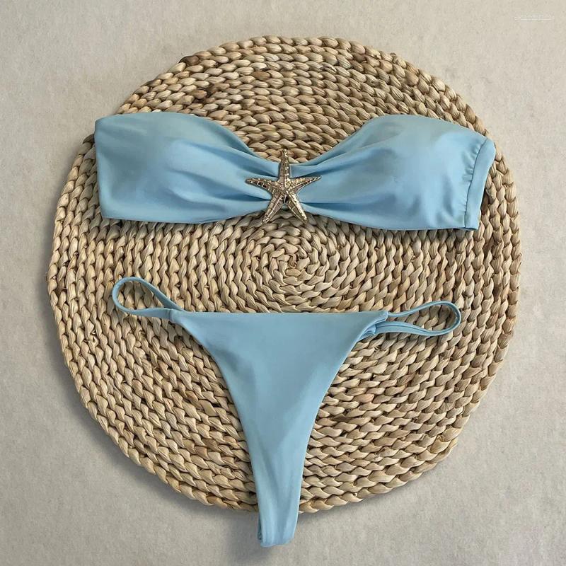 Women's Swimwear DEBAIOR Swimsuits 2026 Women Trend Bathing Suits Two Piece Thong Bikini Shining Stars Set Beach Sexy Swimsuit