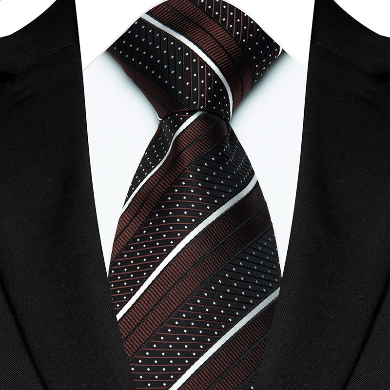 HiTie Black Gold Paisley Striped Silk Wedding Tie For Men Handky Cufflink Mens Necktie Fashion Business Party Dropship 250906