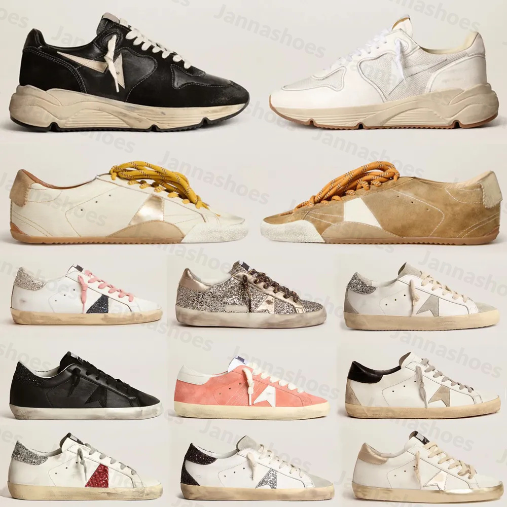 Top Casual Shoes Customers Super Star Italy Brand Golden Sneakers Pure Mid Star Luxury Dirtys Sequin White Do-old Dirty Designer Sneakers Size 35-47