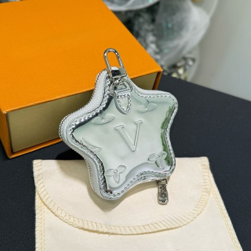 Bag Charms Keychain Charm Luxury Leather Key Keychains Coin Purses Women Key Purse Bag Charm Keychain