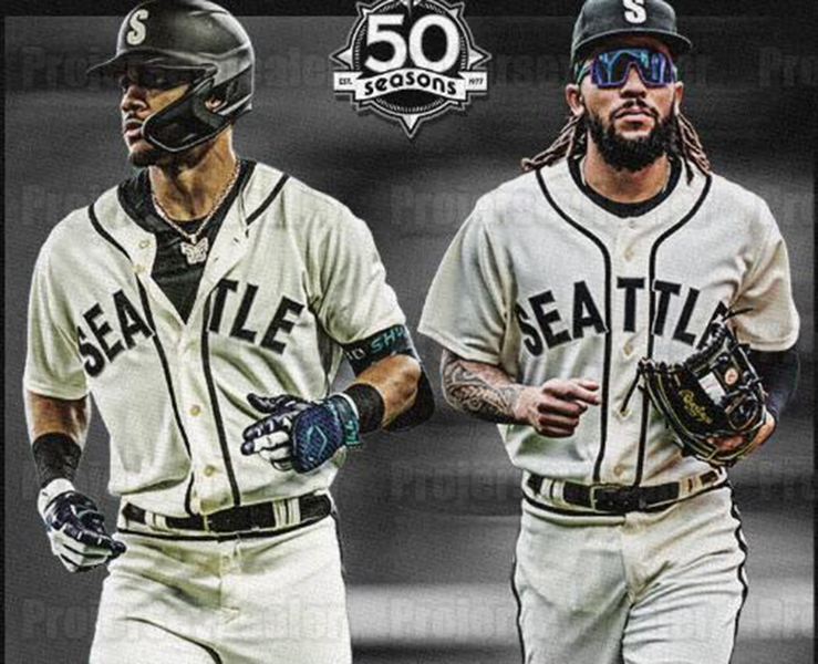 29 Cal Raleigh Mariners Randy Arozarena 2026 50th Steelheads Jersey Josh Naylor JP Crawford Julio Rodriguez Ken Griffey Jr Rowdy Tellez Mitch Garver S