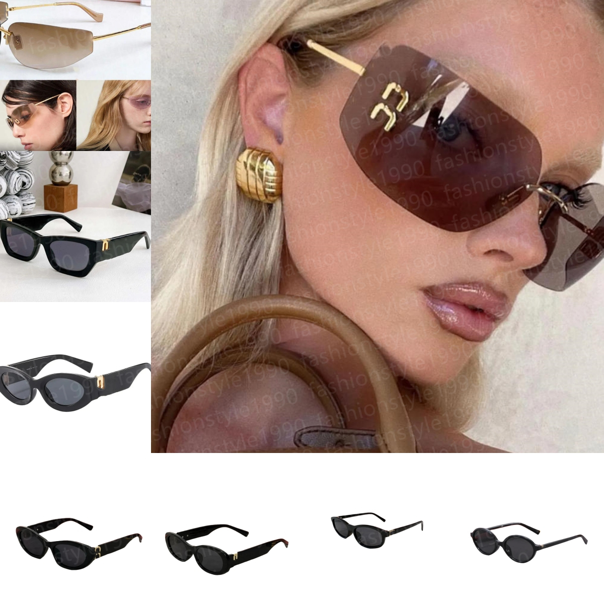 sunglasses designer sunglasses women for luxury sunglasses classic glasses design curved Lenses shades travel outdoor with box no box optional