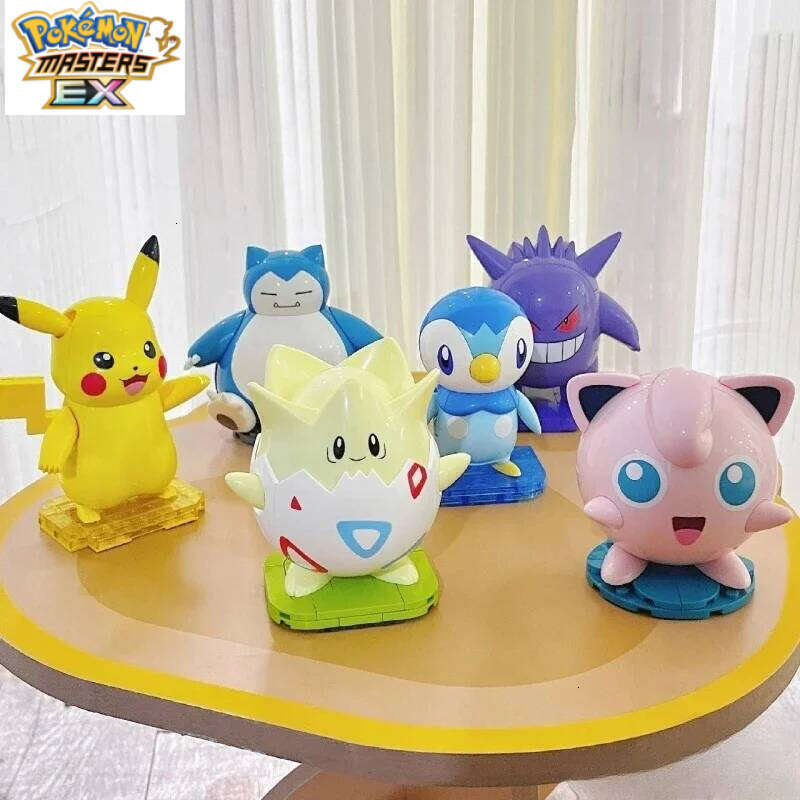 Pokmon Building Block Series Kawaii Jigglypuff Snorlax Splicing Model Pikachu Togepi GengarOrnaments Puzzle Toy Gifts L260203 - view 4