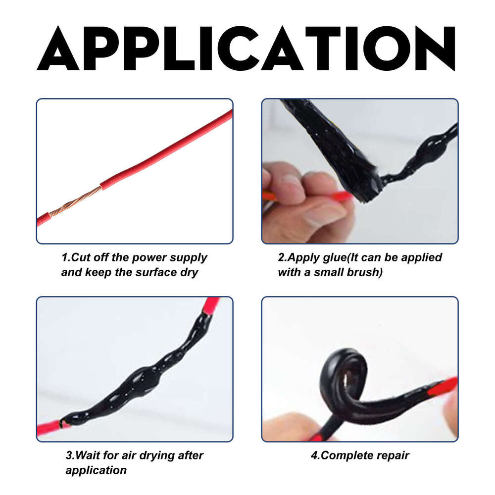 Jue-Fish Liquid Insulation Tape White 30ml Lithium Battery Sealant Waterproof Adhesive Flame Retardant High Temperature Resistant Circuit Board S26020