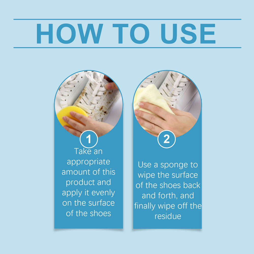 Jue-Fish White Shoe Cream Sports Canvas Shoes No-Wash Surface Stain Removal Multi-Functional Cleaning Paste S260202