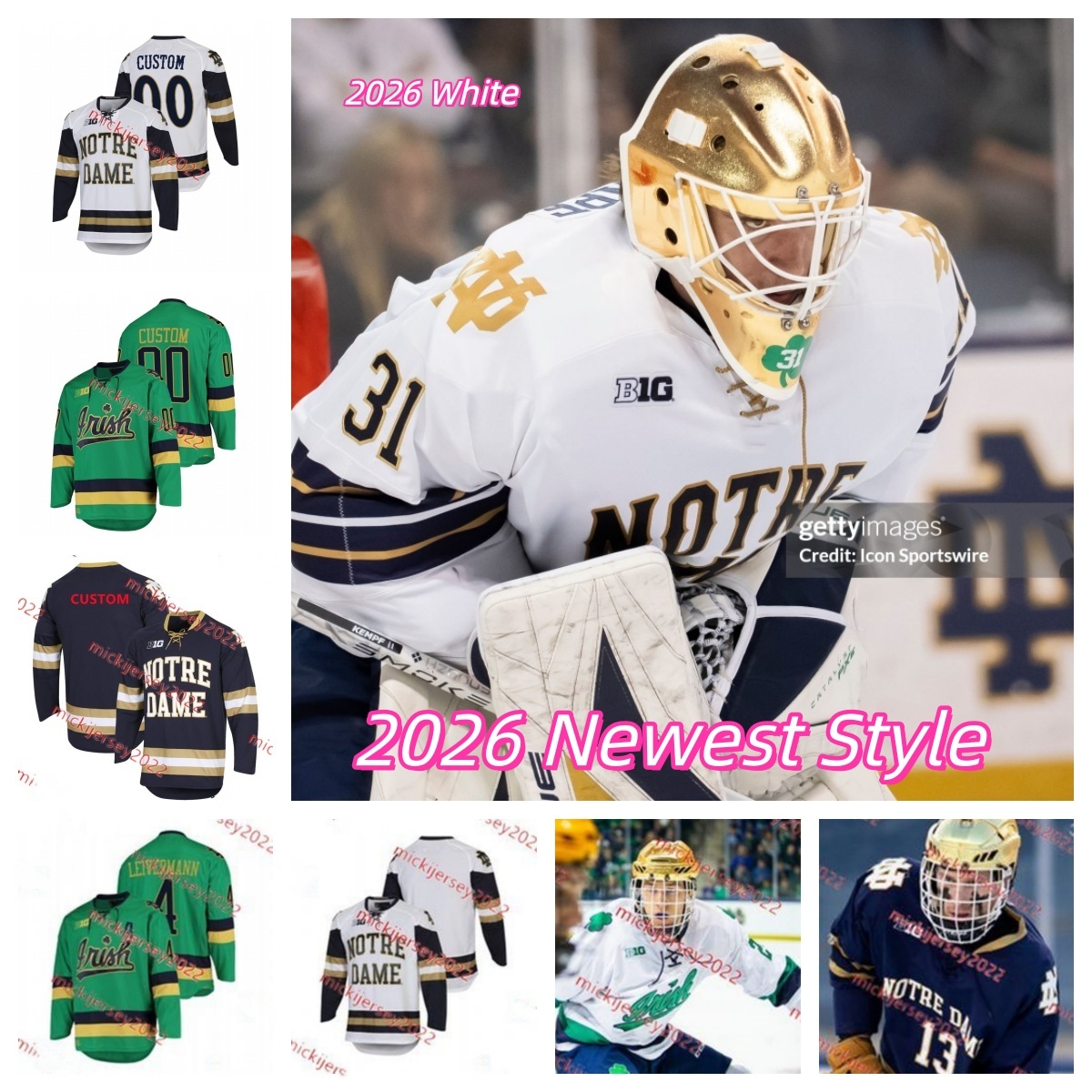 Nicholas Kempf Hockey Jersey 2 Jimmy Jurcev Nick Leivermann Ben Brinkman Mike Mastrodomenico Chase Blackmun Jake Boltmann NotreDame FightingIrish Jerseys