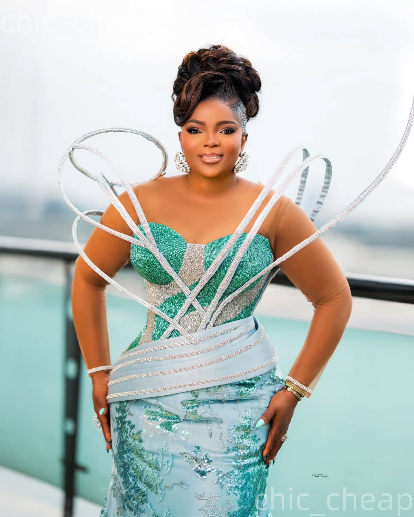 Aso Ebi Sage Mermaid Prom Dresses 2026 Stylish Beaded Lace Sheer Neck Evening Formal Party Second Birthday Engagement Gowns Dress For Special Occasion