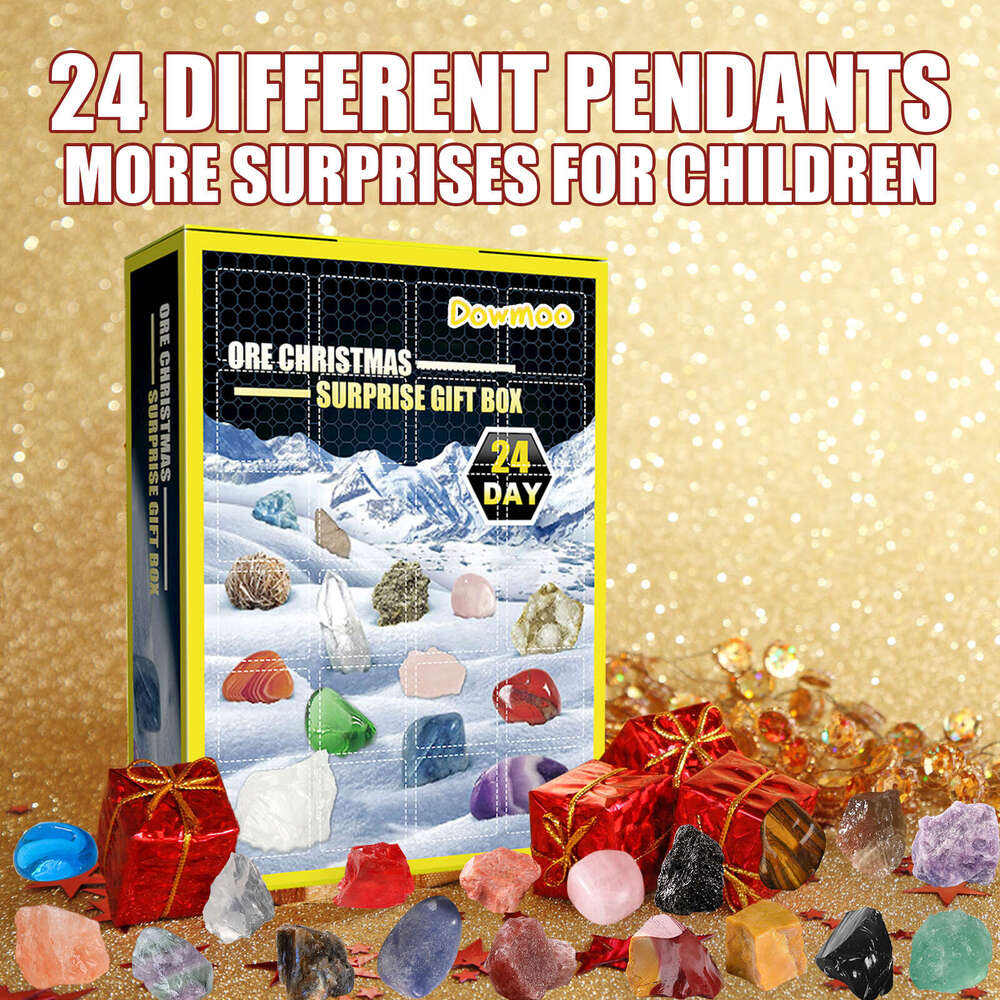 Dowmoo Grid Blind Christmas 24 Days Multi-color Mineral Toy Gift Box S260202