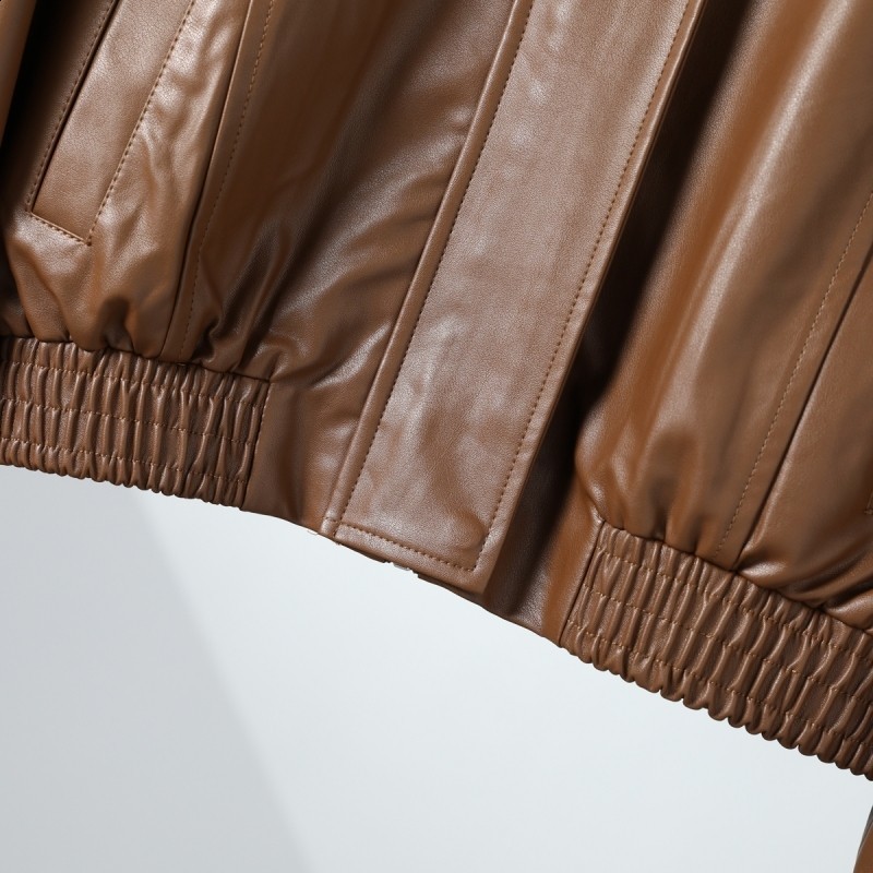 INCERUN Tops 2024 Korean style mens zipper shoulder pad cut jacket casual loose solid long sleeved leather jacket S-5XL240808