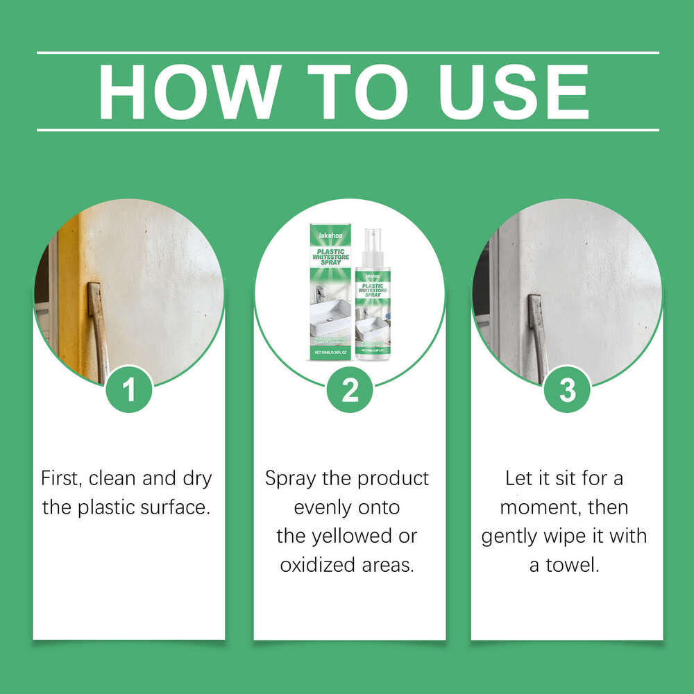Jakehoe Remover Surface Yellowing Plastic Renovation Cleaning Gentle Formula Does Not Damage Materials Anti-yellowing S260202