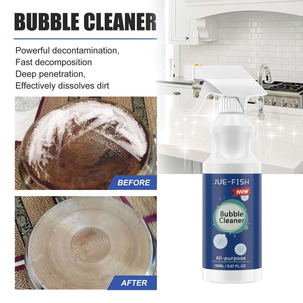 Jue-Fish Kitchen Foam Range Hood Stove Exhaust Pipe Wall Kitchenware Grease Cleaner S260202