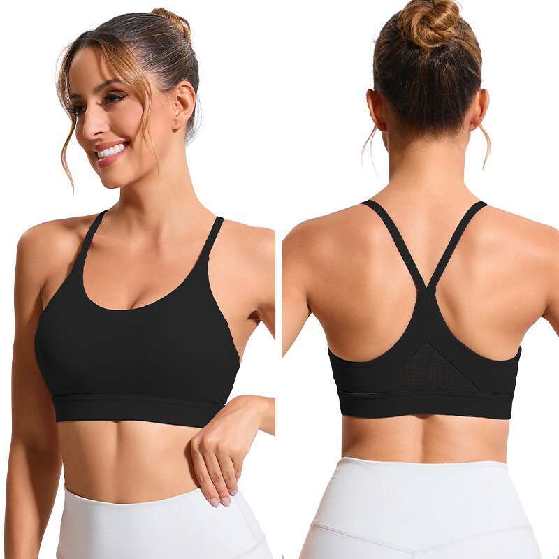 Exercise sports bra, inverted triangle underwear, shock-absorbing running bra, bra with secondary breasts, yoga bra, one-piece Pilates fitness tank top J260203