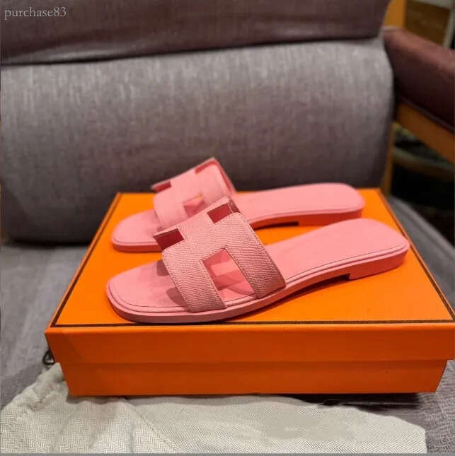 h Slides sandles for women designer Slippers Beach Classic Flat heel summer lazy fashion cartoon big headSandal Luxury Summer Lady Leather Flip Flops h sandals 002