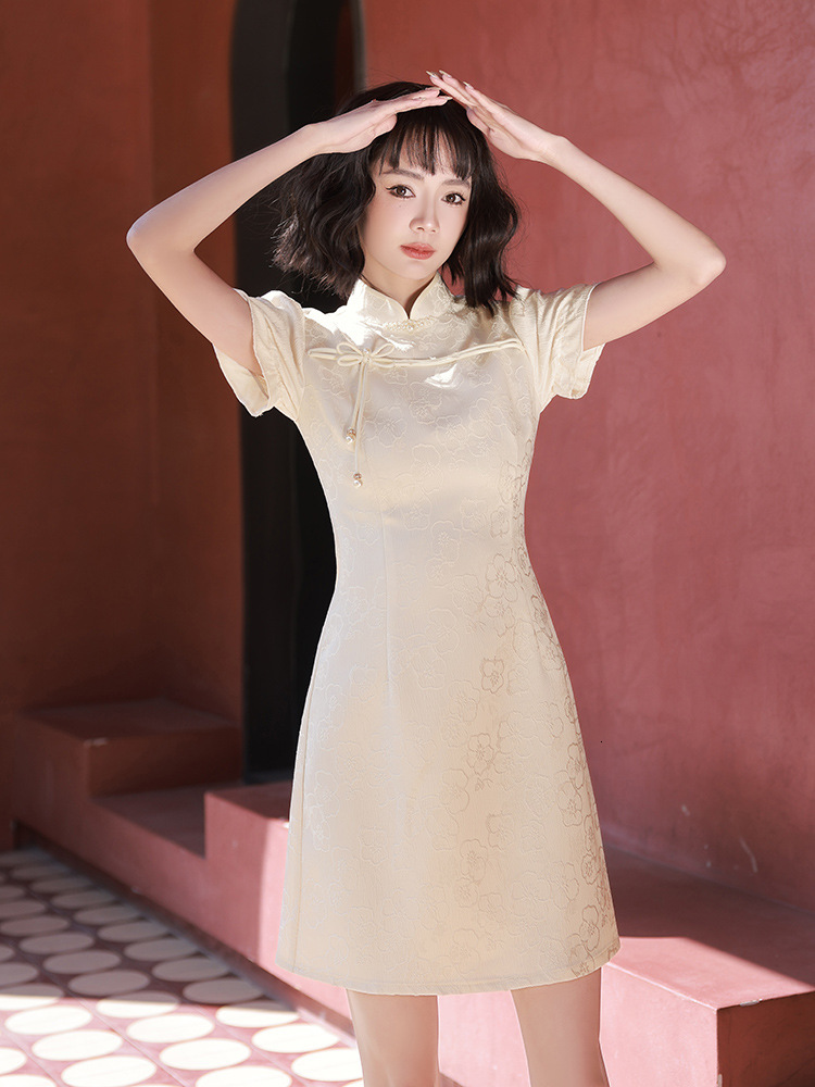 Designer Black Lace Daily Short Style Improved Cheongsam 2025 New Style Young Women's Sexy Small Fashion Sexy Dress Summer