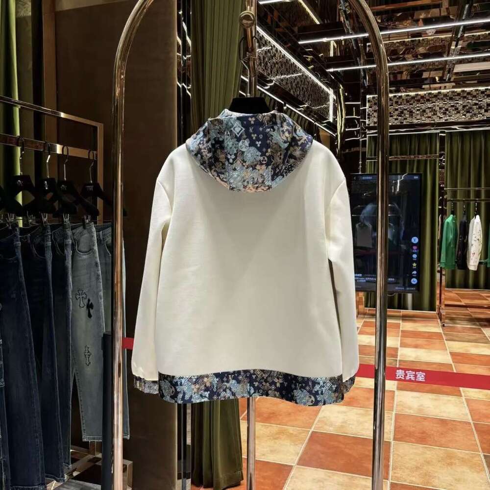 2025 Spring New Design Sense Light Luxury Men's Youth Fashion Trend Versatile Patchwork Hooded Casual Jacket