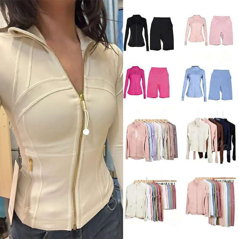 Designer Yoga women sets luluity lemonal jacket Define Align High Waist Sports sets High waist Pants Running Long Sleeve leggings gym luluity lemonal jakets set ql