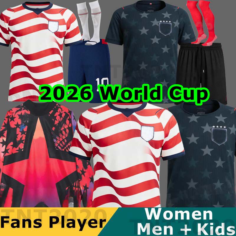 PULISIC MCKENNIE Jersey 26 27 ERTZ ALTIDORE PRESS WOOD MORGAN LLOYD 2025 2026 America Football Shirt United States Camisetas USA USMNT PLAYER Men Kits