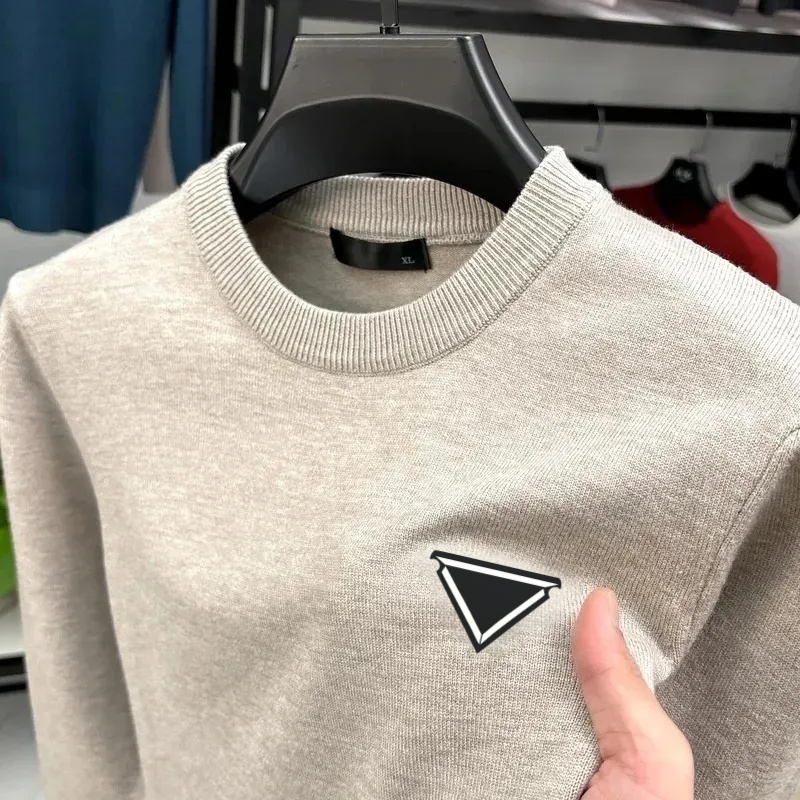 Men's Sweaters Crew Neck Pullover Knitted Sweater Spring Autumn Long-Sleeved Top Base Shirt Fashion Winter Warm Long Sleeve Knitting Jumper