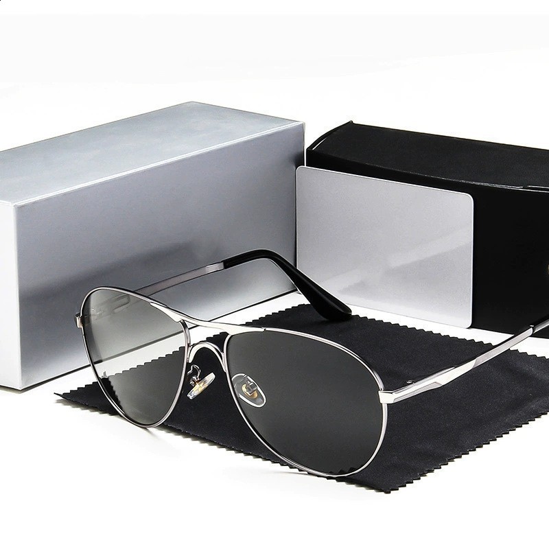 Sunglasses Polarized for Men Classic Sun GlassesHigh Quality Eyewears Pilot Goggle UV 400 Protection 88711 240910