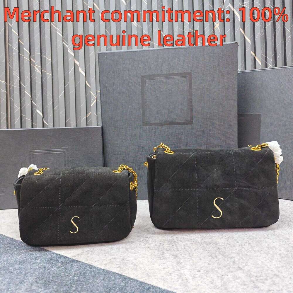 high quality designer JAMIE Suede shoulder quilted leather classic flap 2 sizes handbag suede Evening Bags chain bag Wallets Womens make up bags