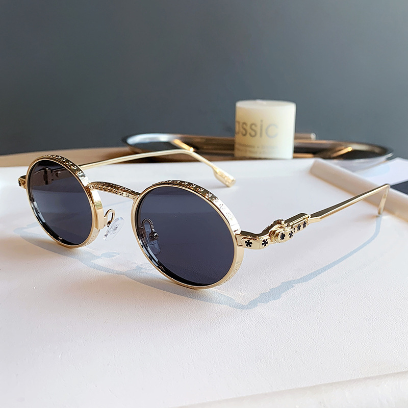 Designer Sunglasses Retro Classic Round Sunglasses For Men Women Metal Frame Vintage Luxury Fashion Unisex Shade With UV400 Protection