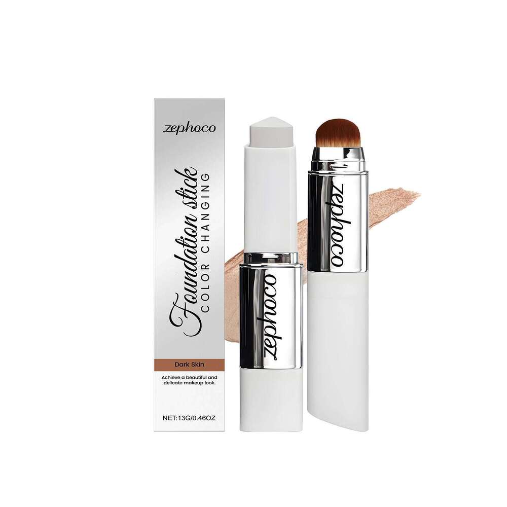 zephoco Dark Tone Concealer Color Changing Lightweight Moisturizing Brightening Skin Matte Clear Foundation Stick