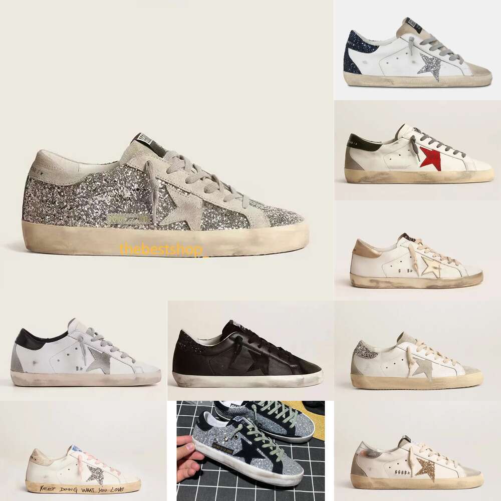 star designer Loafers Sneakers Super-star S Shoes Leather Italy Dirty Old Shoe Brand Women Men Black White Ball Casual Star Trainers AA4