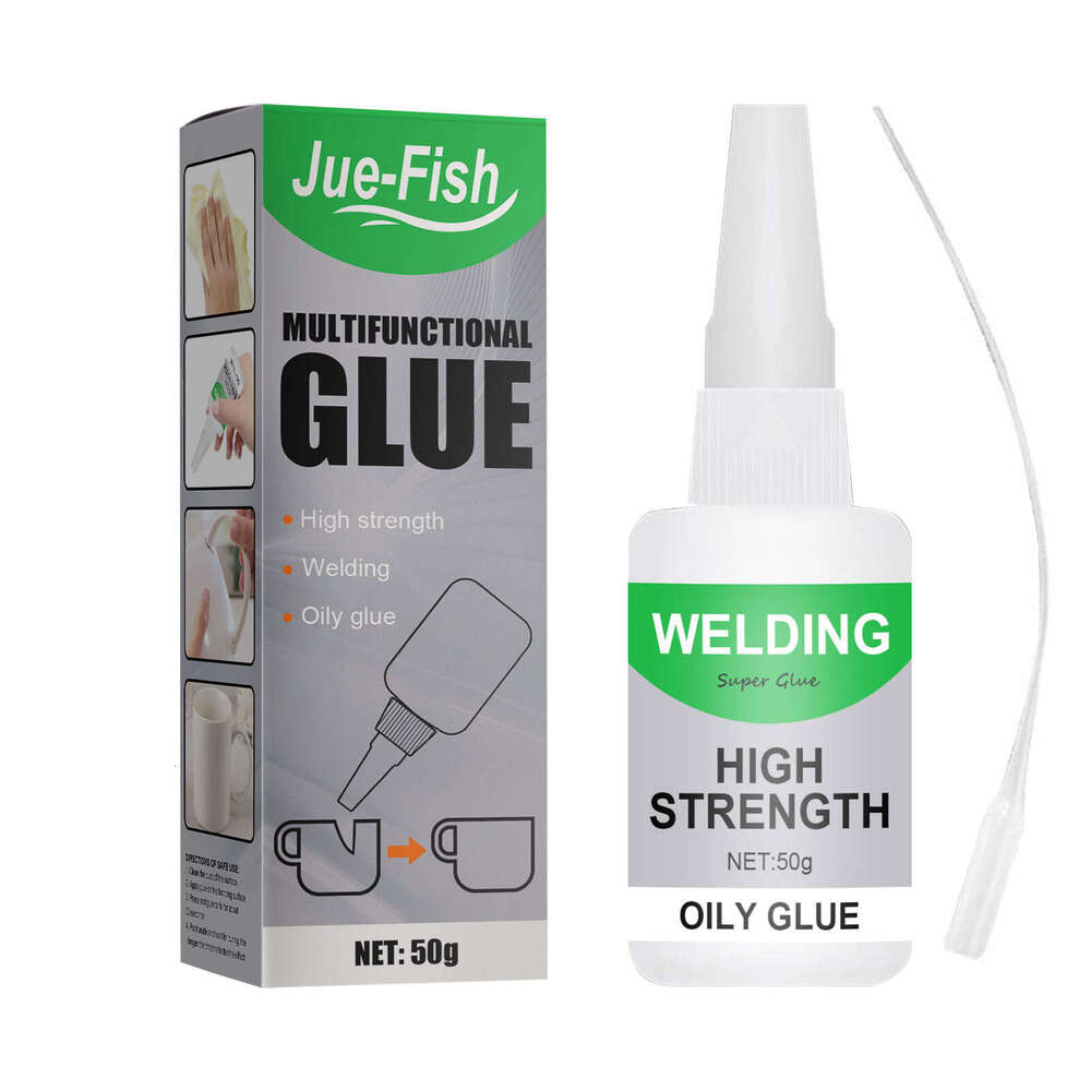 Jue-Fish Multifunctional Ceramic Waterproof Transparent 50g Glass Wood Special Quick-drying General Glue S260202