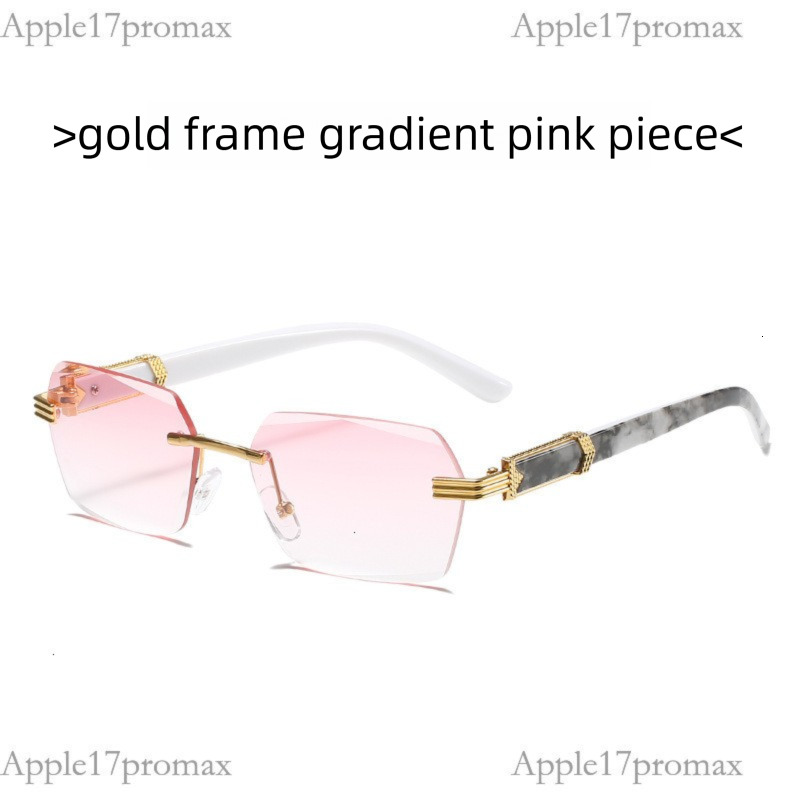 Luxury Brand Designer Cross-border New Sunglasses Cool Summer Frameless Diamond Cut Edge INS Style Sunglasses Fashion Item