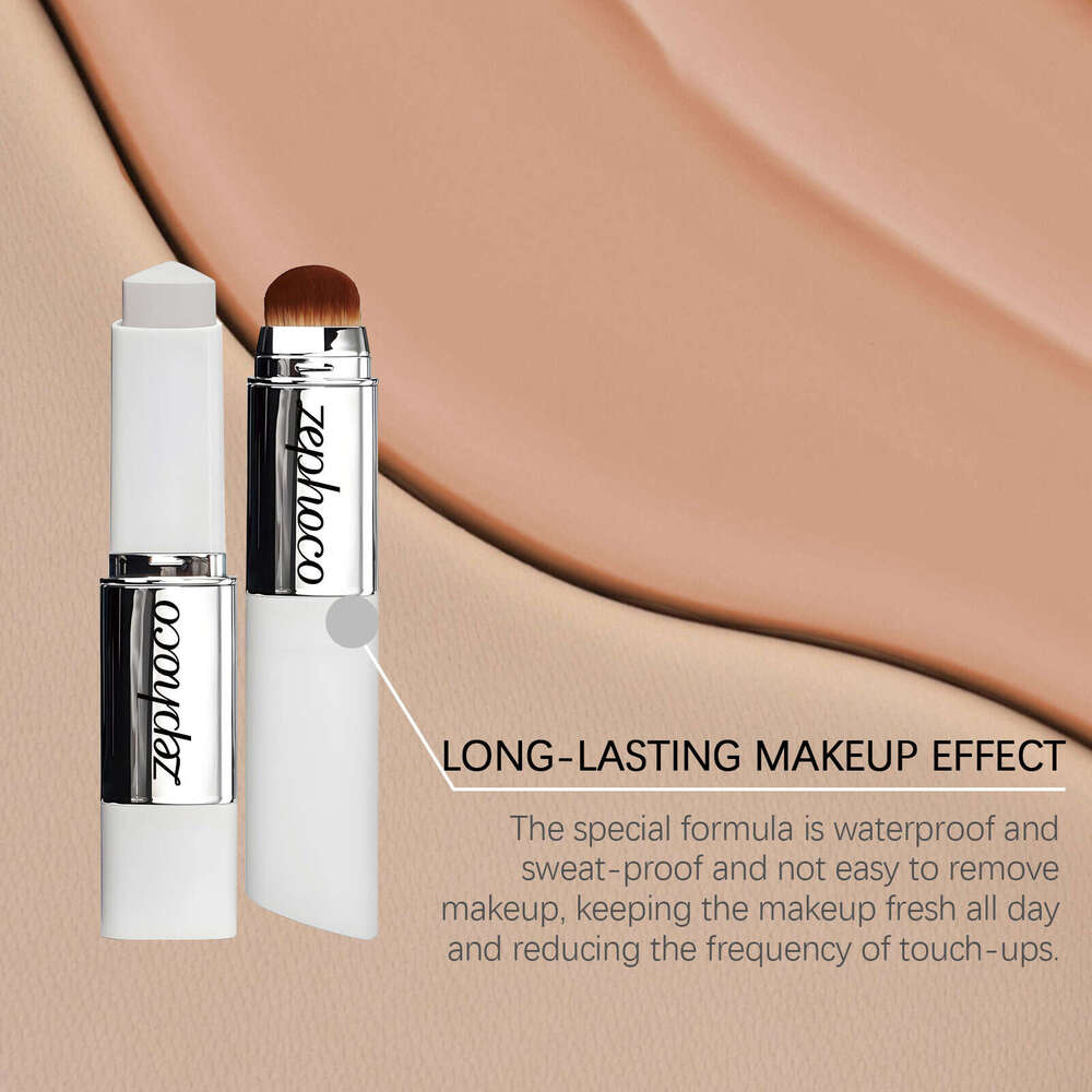 zephoco Dark Tone Concealer Color Changing Lightweight Moisturizing Brightening Skin Matte Clear Foundation Stick