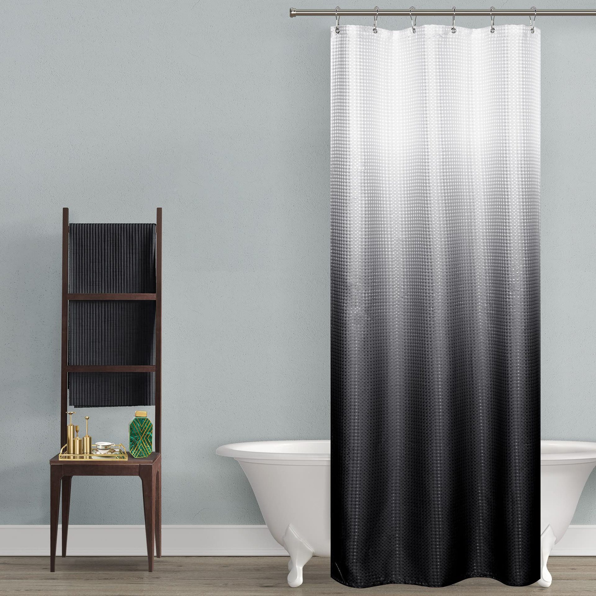 YL-38265 Textured Waterproof Gradient Shower Curtain, Bathroom Toilet Partition Curtain, Customizable
