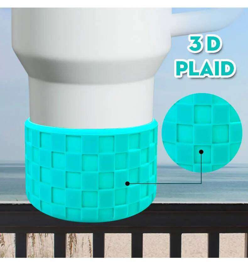 Thermos Silicone Cup Sleeves Ice-Proof Cup Sleeves Sports Water Bottle Sleeves Space Cup Bottom Sleeves Car Cup Silicone Sleeves